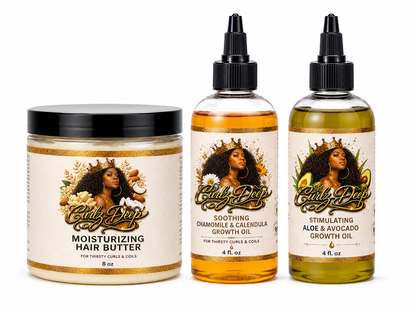 Curlz Deep Ultimate Moisture Bundle - full hair care routine for curls, coils and locs