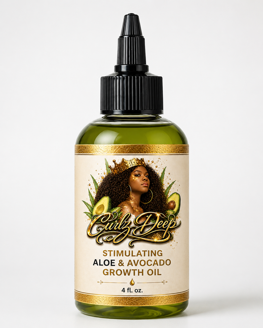 Curlz Deep Revitalizing Aloe and Avocado Blend - lightweight nourishing oil for curls, coils and locs