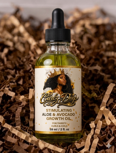 Curlz Deep Revitalizing Aloe and Avocado Blend - lightweight nourishing oil for curls, coils and locs