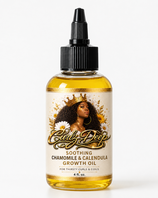 Curlz Deep Soothing Chamomile and Calendula Blend - lightweight scalp care oil