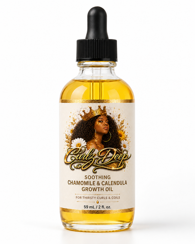 Curlz Deep Soothing Chamomile and Calendula Blend - lightweight scalp care oil